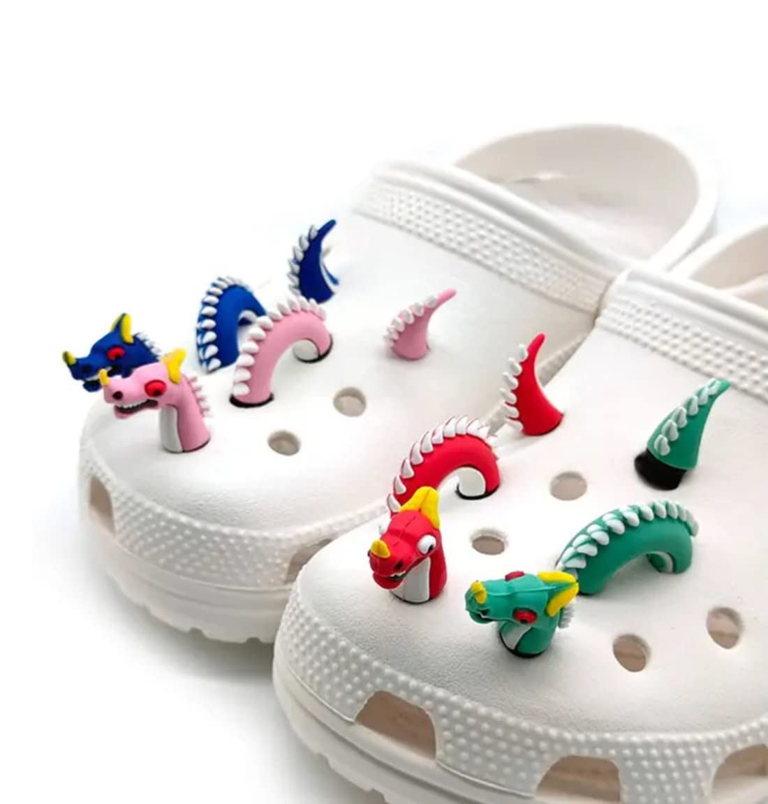 Batu Lee Polyvinyl Chloride Pack Of 2 Sets Of 3D Dragon Style Shoe Decoration Charms For Clog Shoes For Unisex-adult And Kids (Green-Yellow) (B0CDYC93JW) Amazon Price History, Amazon Price Tracker