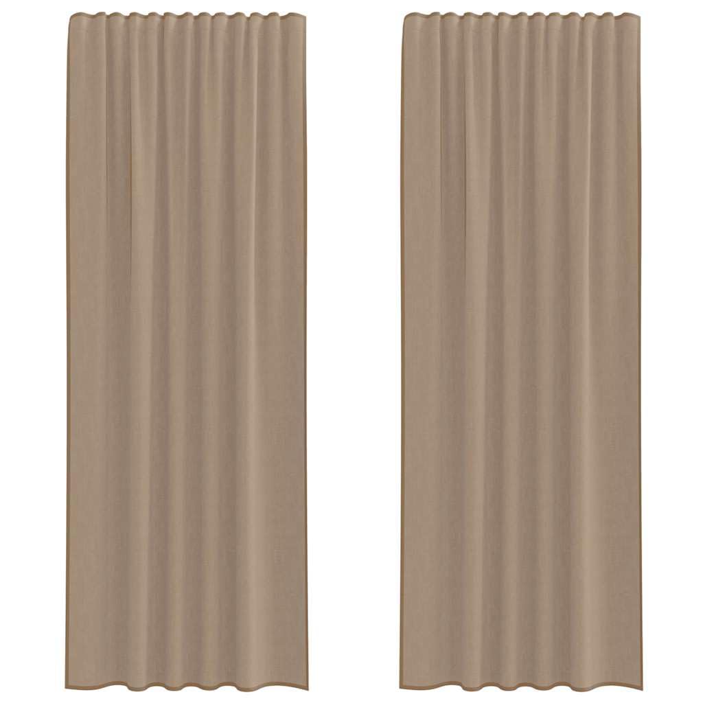 Rideau semi-transparent marron clair pour filtrer la lumière et protéger votre intimité
