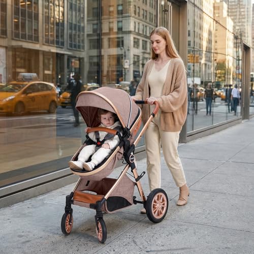 Image of Cochildor DuraFlex 2 in 1 Baby Stroller, Foldable Travel Stroller