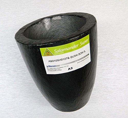 A-3 SALAMANDER GOLD MELTING CRUCIBLES CLAY GRAPHITE SUPER A3 CRUCIBLE MORGAN (LZ 2.8 FRE)