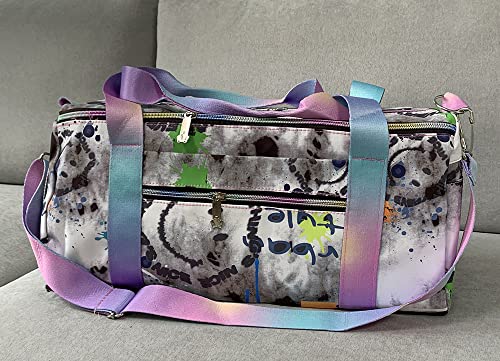 Girl's Ballet Dance Sports Gym Duffel Bag Small Weekender Ovenight Travel Carry On Tote (Freedom)3