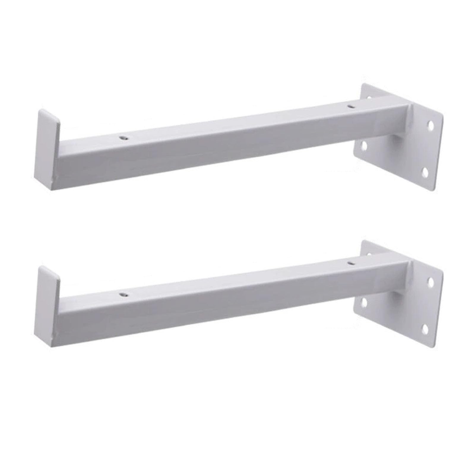 staffe per mensole a Parete con Bordo,staffe di Supporto per mensole Metalliche sospese,staffe di Supporto ad Angolo retto a 90° a Forma di L,per mensole a Vista Fai-da-Te,con Viti,bian