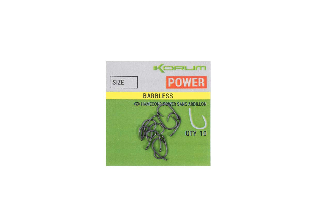 Korum Xpert Power Barbless Hooks Sizes: 6 8 10 12 14 16 : 10