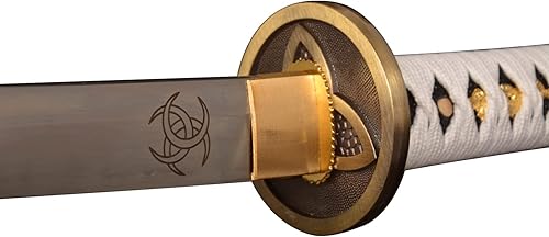 Miniatura 5 de SV La espada samurái de The Walking Dead Michonne, Zombie Nihontou Katana Samurai Sword 41 pulgadas, una variedad de materiales para elegir