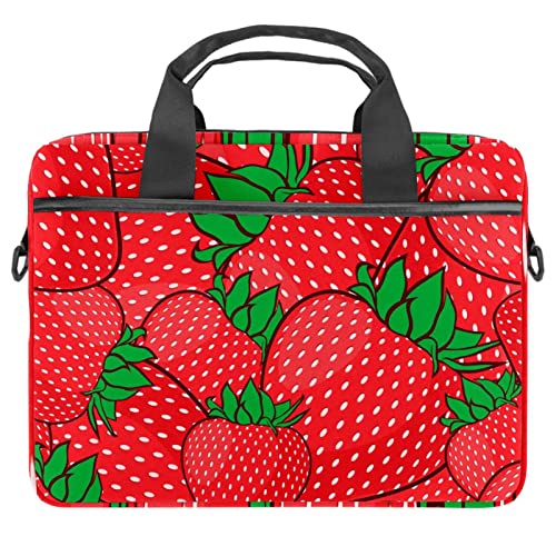 Sacoche ordinateur 13 à 14.5 pouces fraise - Housse bandoulière portable