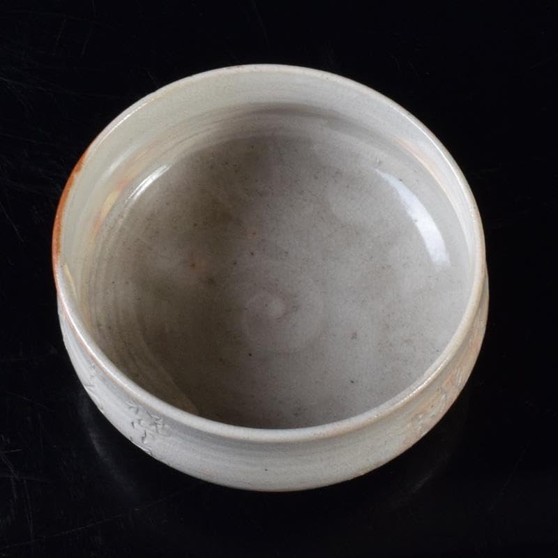 茶道具　鶴舞焼　加藤山古作　和歌文　平茶碗　共箱　C　7403 茶道具 鶴舞焼 加藤山古作 和歌文 平茶碗 共箱 C 7403 - メルカリ