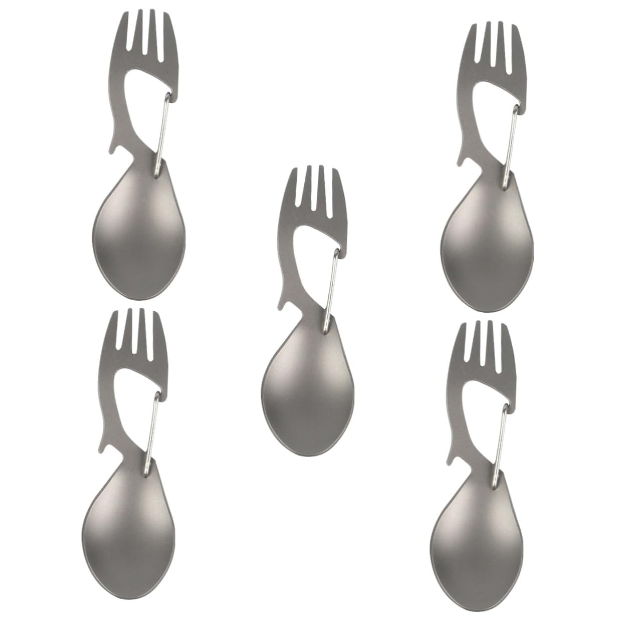 Kisangel 5pezzi Spork Utensile Apribottiglie Escursioni e Picnic Per Attività Outdoor