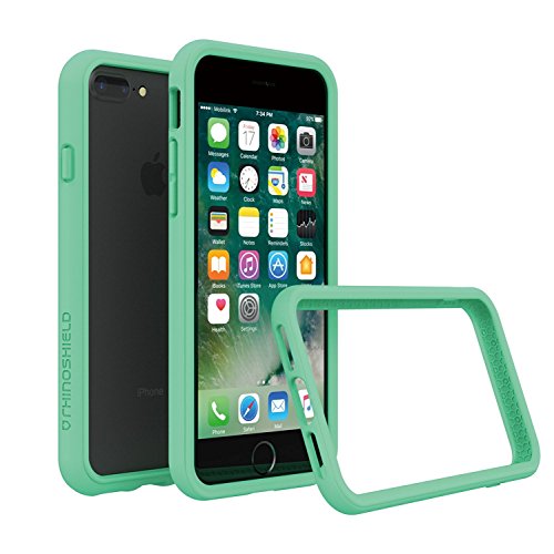 RhinoShield iPhone 8 Plus/iPhone 7 Plus Bumper Case [CrashGuard Shock Absorbent Slim Design Protective Cover [3.5 M / 11ft Drop Protection] Apple - Mint Green