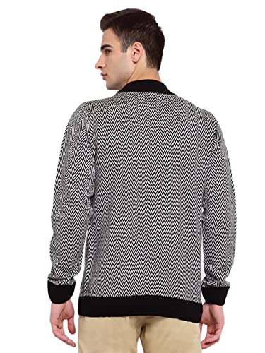Image of Style Quotient Men Brown & Beige Chevron Pullover