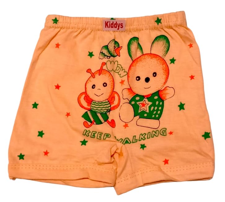 Image of 100% Organic Cotton Soft and Comfortable Kids Innerwear Bloomers Drawer Panties Innerwear Shorts for Baby Girls and Boys Pack of 12