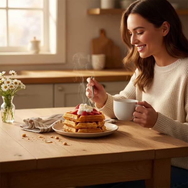 Miniatura 6 de My Favorite - Mezcla de gofres de estilo belga, comida dorada fácil de hacer para hacer gofres gruesos, crujientes y esponjosos, hecha con harina de