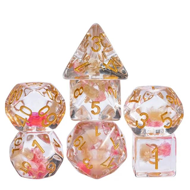 World Of Dice Geburtstags-Torten Würfelset – 8-teilig Mit D4, D6, D8, D10, D12, 2x D20