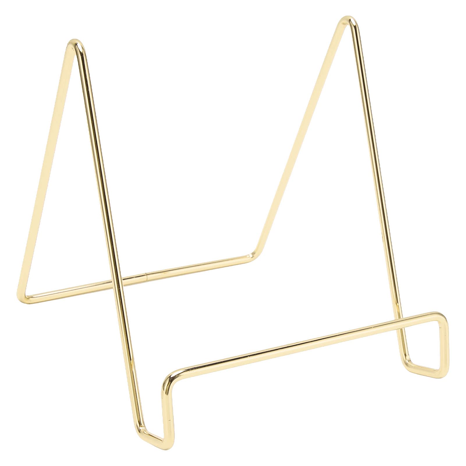 ciciglow Plate Holder Easel Display Stand,Metal Frame Holder Stand,Plate Holder Display Stands,Metal Plate Stands for Tablet PCs CD Records Books (Gold)