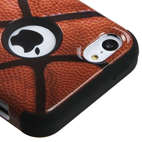 Mybat Tuff Hybrid Phone Protector Cover For Iphone 5C/Lite - Retail Packaging - Basketball #TOP3