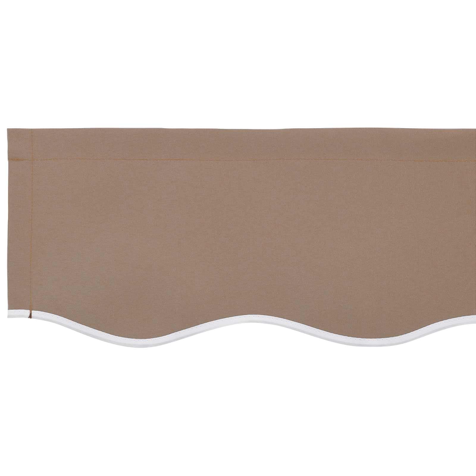 Toile Store Banne Polyester, Extérieur, Taupe, 1 Toile + 1 Lambrequin