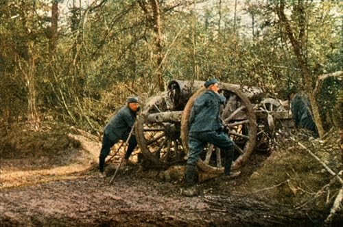 Trois soldats français dans les bois souvenir de Verdun tableau émouvant