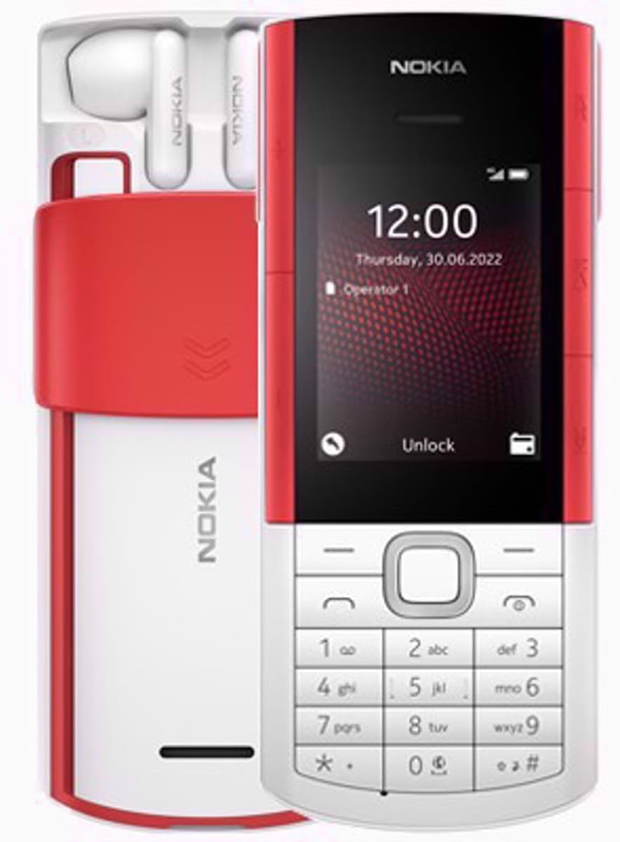 Nokia 5710 XA Dual-SIM 128MB ROM + 48MB RAM (GSM Only | No CDMA) Factory Unlocked 4G/LTE Cellphone (White) - International Version