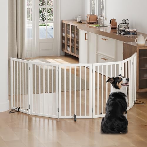 Hohe Hundegitter für Türen, faltbares Hundegitter für den Innenbereich, freistehende Haustiergitter für Türen, Schlafzimmer… – Ansicht 5
