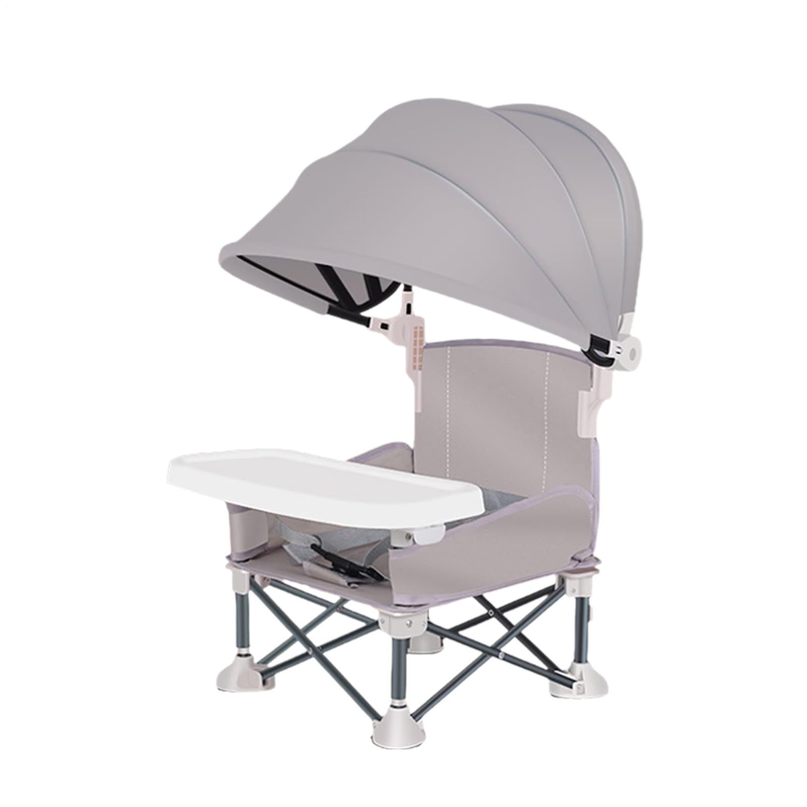 Seggiolino Da Pranzo Pieghevole Portatile Per Bambini,Seggiolino Esterno Per Bambini Con Vassoio Rimovibile - Seggiolino Pieghevole Con Protezione Solare Per Casa All'aperto Picnic Praia Giardino