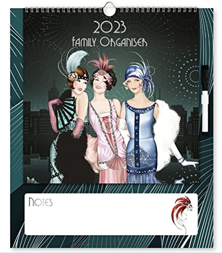 Robert Frederick, Claire Coxon Art Deco Family Organiser 2023 Month View Calendar
