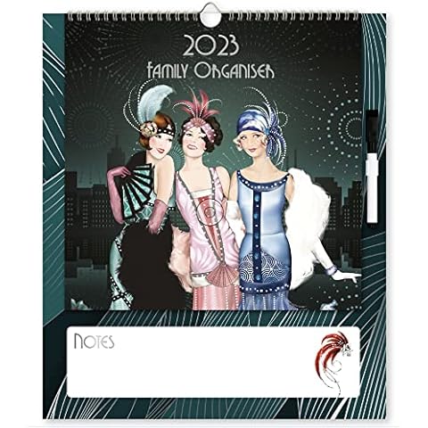 Robert Frederick, Claire Coxon Art Deco Family Organiser 2023 Month View Calendar Cover