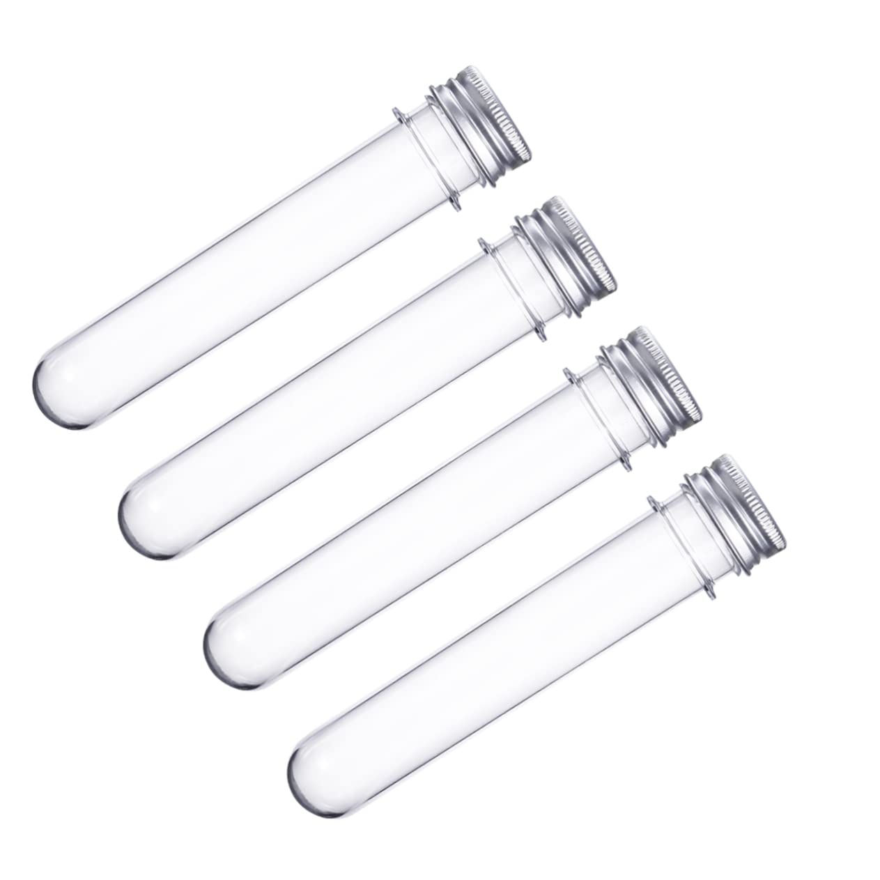Housoutil 18 STK Klare Röhrchen Mit Kappen Klare Flache Reagenzgläser Kaugummi-bonbonröhren Klare Reagenzgläser Mit Kappen Glas Container
