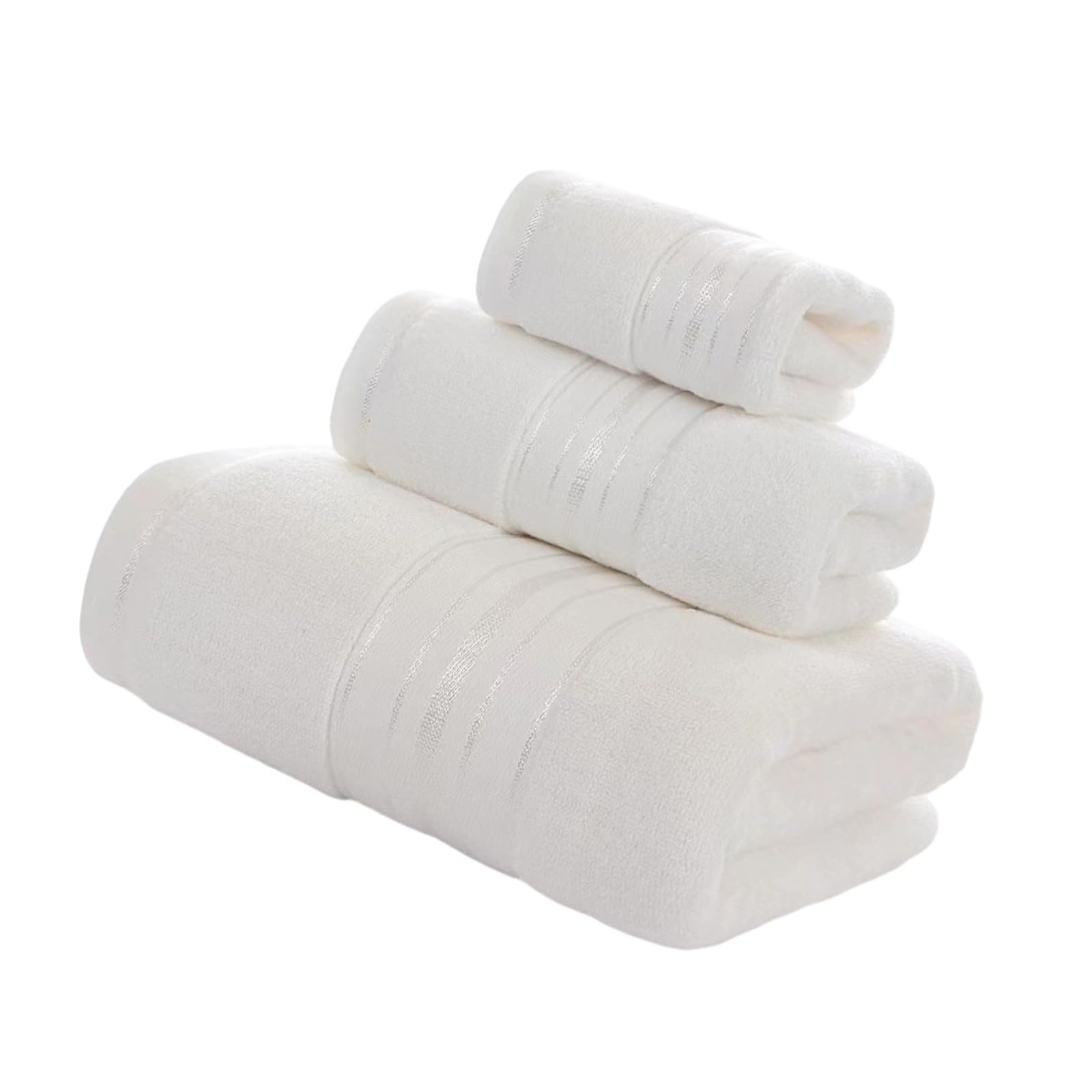 Kaeltsyn Super Large Bath Towel with Matching Hand Towel and Washcloth Set Cotton Gentle on Skin Absorbent Towels for Bathroom Soft Cotton Towels