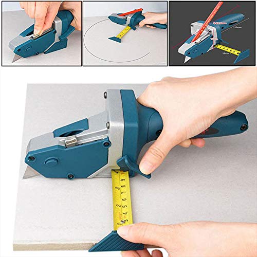 WLLP Drywall Axe All-in-one Hand Tool with Measuring Tape and Utility Knife – Measure, Mark and Cut Drywall, Shingles, Insulation, Tile, Carpet, Foam