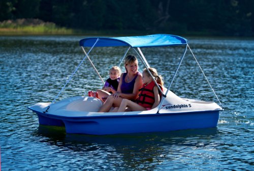 SUNDOLPHIN Sun Dolphin 5 Seat Pedal Boat with Canopy (Blue)