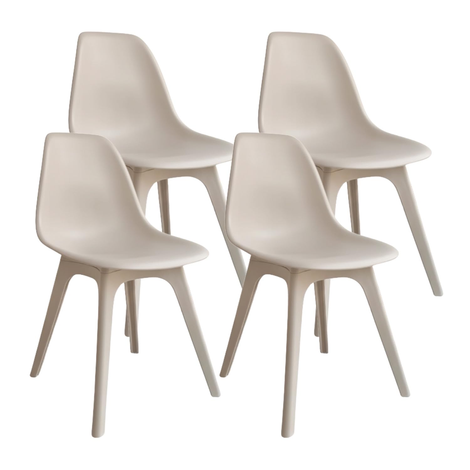 7H SEVEN HOUSE Pack 4 Sillas de Comedor Nórdicas Aroa en Polipropileno para Interior y Exterior 7house