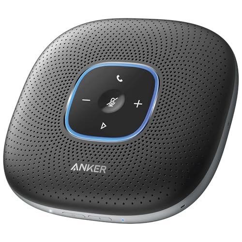 ANKER PowerConf Bluetooth Speakerphone with 6 Microphones, Enhanced Voice Pickup, 24 Hour Call Time,...