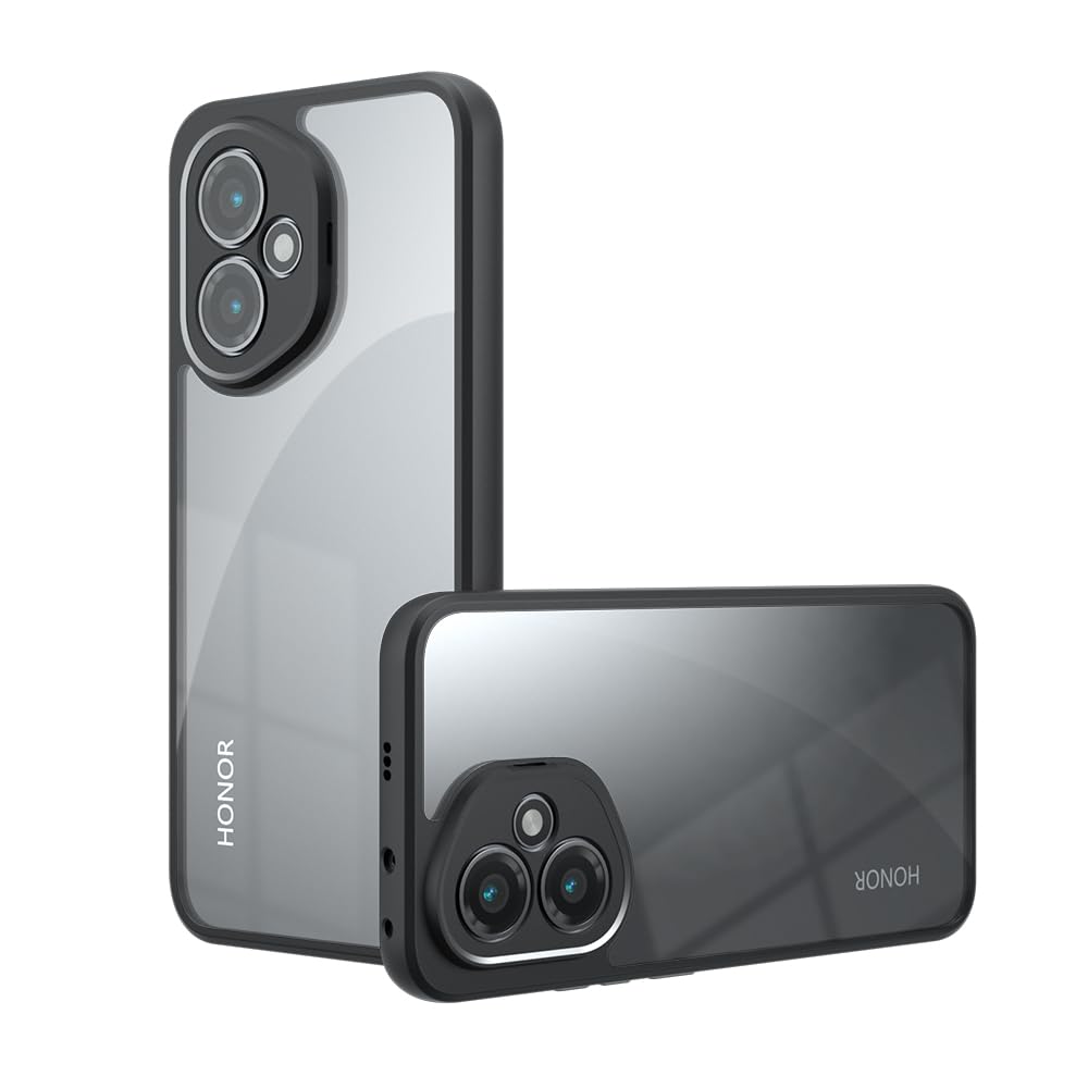 for Honor 400 5G Case: Translucent Matte Shockproof Phone Case with Camera Cover - Honor 400 Slim Thin Yet Military Grade Drop Proof Silicone Bumper Case (Clear)