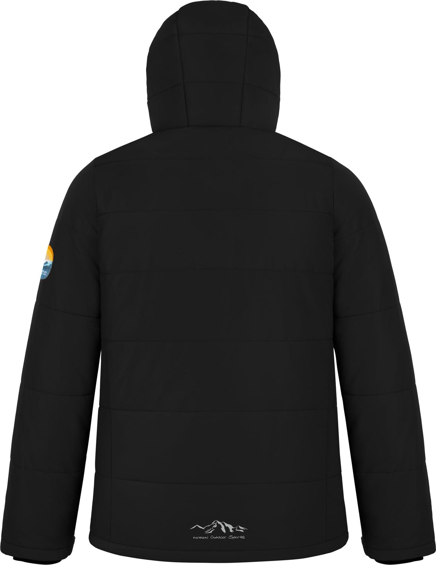 normani Kinder Winterjacke Steppjacke gefütterte Skijacke mit Schneefang wasserdichte Thermojacke mit Kapuze für Junge und Mädchen