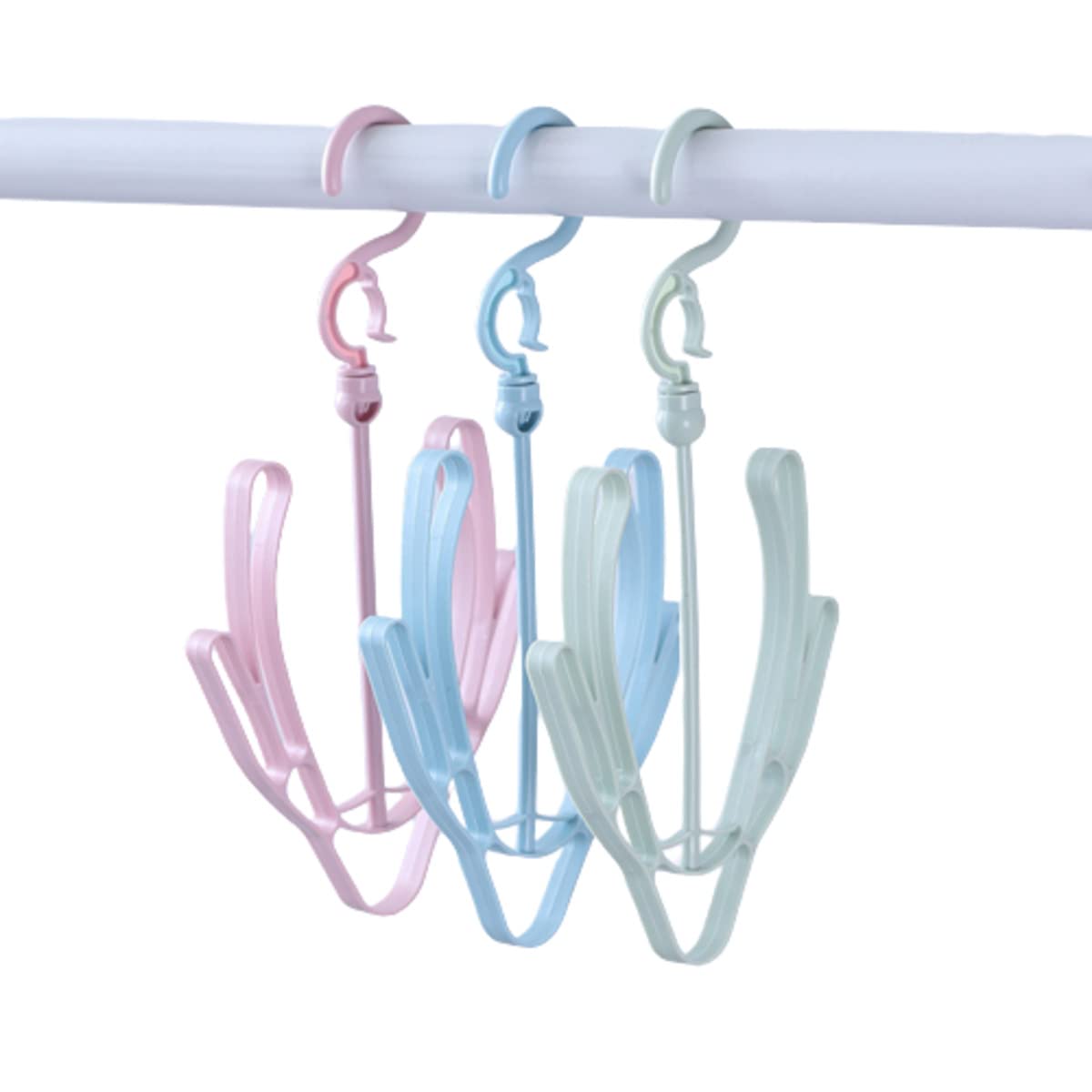 Mclear Shoes Dry Hanger, Multi-Functional Organizer, Sneaker Hanger with Double Hook Design, Rotating, Hanging, Drying Rack for All Type Shoes, Random Color (Large) Pack of 3-image-5