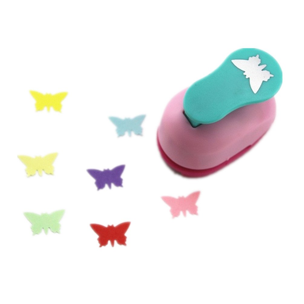 ODETOJOY Handheld Scrapbooking Punch Cutters Clearance Engraving Album Cards Paper Crafts Puncher Hole Punches Supplies with Shape (Butterfly)
