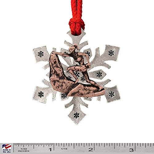 Creative Pewter Designs Rock Climber Female Christmas Ornament AC241ASF, Xmas, Copper Plated, Handmade in the USA image 4