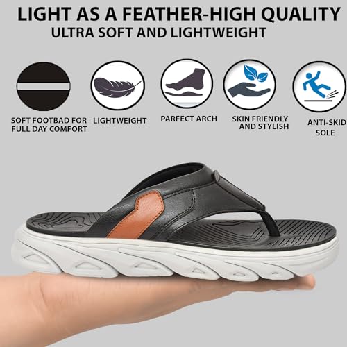 Image of HEALTH FIT Super Soft Ortho Care Bounce Back Anti-Skid Water Resistant Slippers /Doctor Chappal & Footwear-Men-HF-112