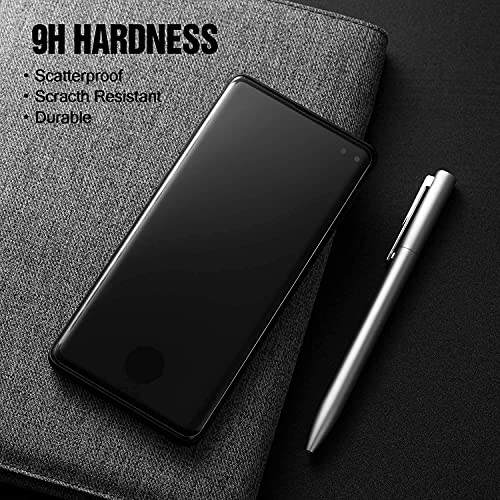 Image of STP FEEL Premium Curved UV Tempered Glass for Samsung Galaxy S10 Plus (Transparent, Pack of 1) Advanced Border Less Full Screen Coverage UV Screen Protector Guard