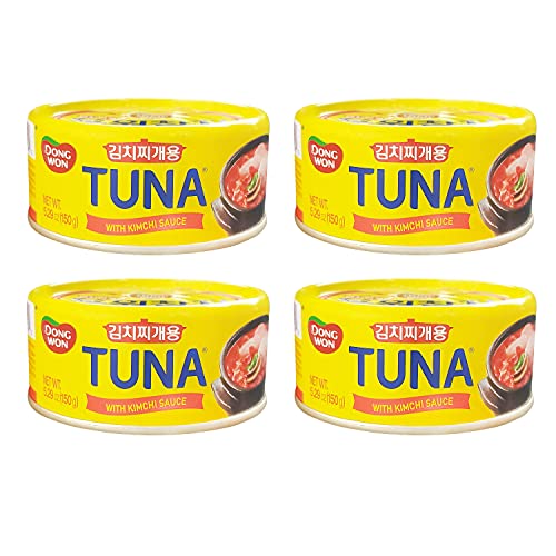 Dongwon Korean Tuna with Kimchi Sauce (4 Pack, Total of 21.16oz)