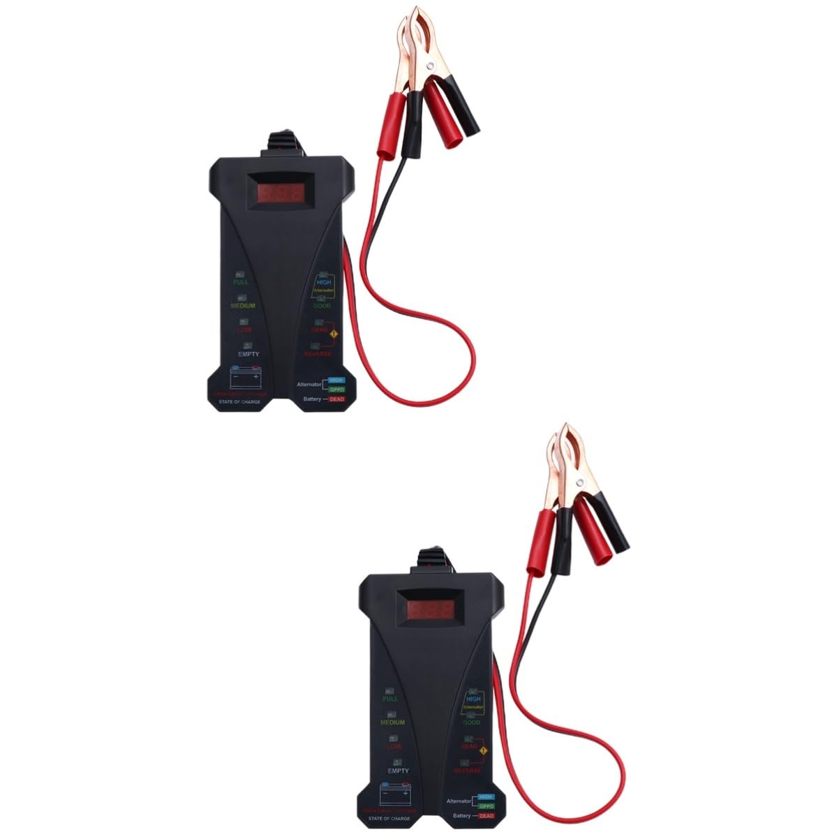 ARTIBETTER 2 Pièces Testeur De Batterie Testeur De Pile Testeur De Charge De Batterie Numérique Détecteur De Batterie