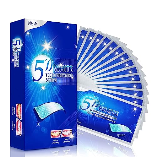 Youery Tiras Blanqueadoras Dientes,Tiras de Blanqueamiento Dental,28 Piezas 14 Paquetes Blanqueador de Dientes,Blanqueadoras de Dientes con Avanzada Tecnología Antideslizante Eliminar Manchas Dentales