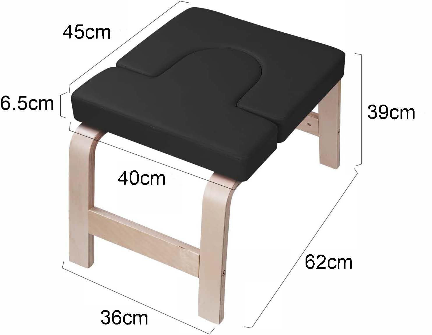 Yoga Chair Headstand, Sedia da Yoga,Sgabello Yoga,per Il rilassamento e l'allenamento della Forza,Yoga Panca Inversioni (Nero)