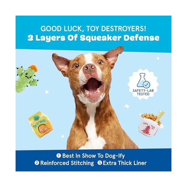 Barkbox 2 in 1 Interaktives Plüsch-Hundespielzeug - Rip and Reveal Spielzeug für Hunde und Welpen - Stimulierendes Quietschendes Haustierspielzeug – Bild 7
