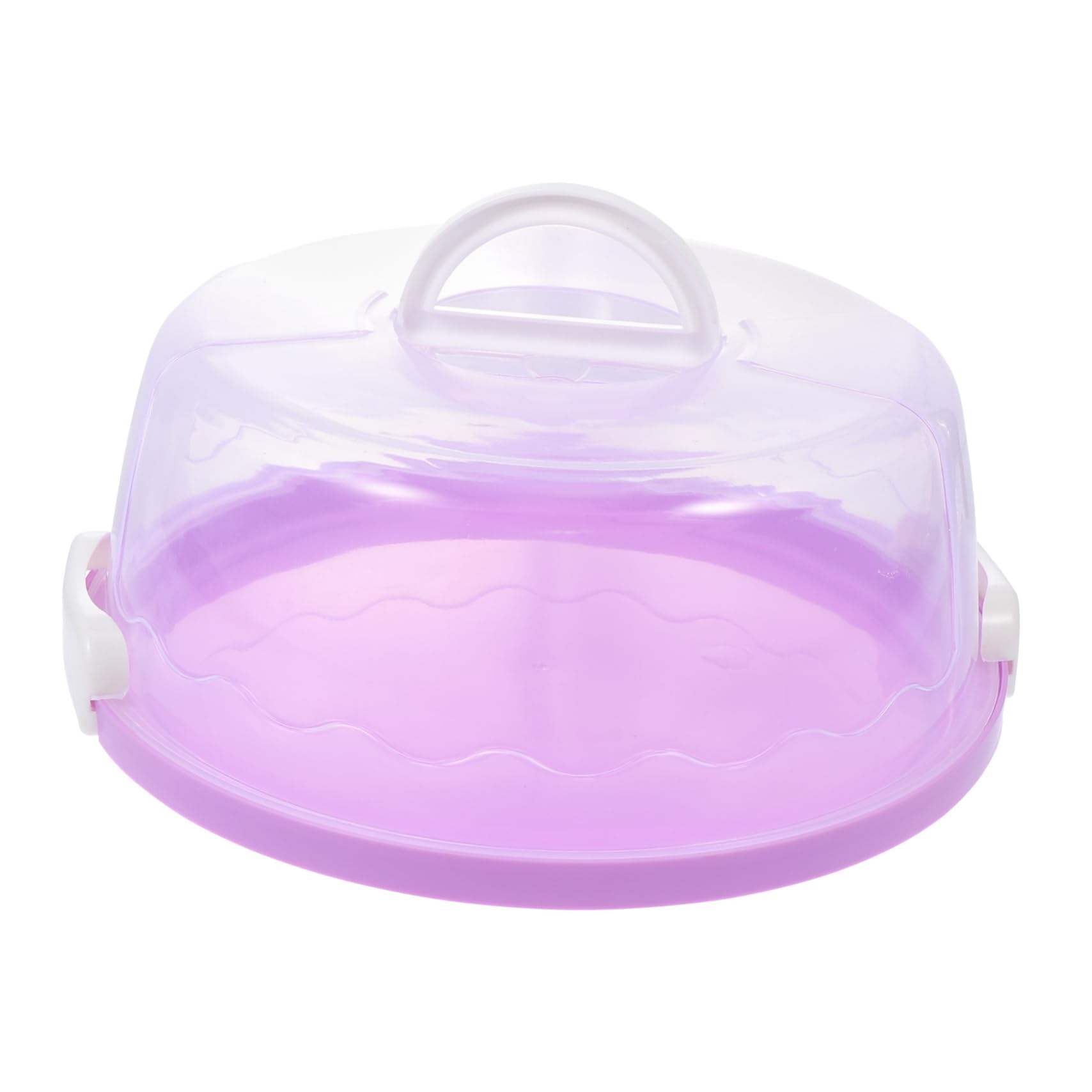 OKUMEYR 1Pc Portable Cake Carrier Stylish Food Storage Box for Desserts Cakes Pastries Violet Color for Transporting and Presenting Treats