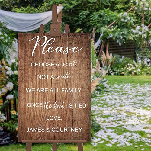 Panneau Two Families Are Becoming One bois pour union romantique