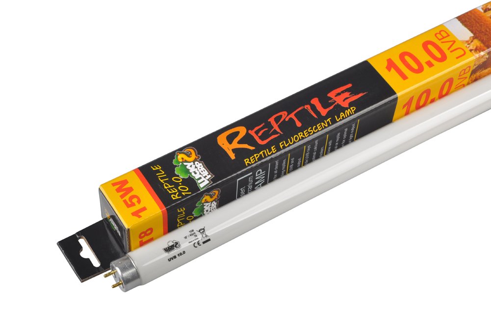 Lucky Herp, lampada tubolare fluorescente 10.0, per terrario desertico, lampada UV da 15 Watt, 45,7 cm, T8