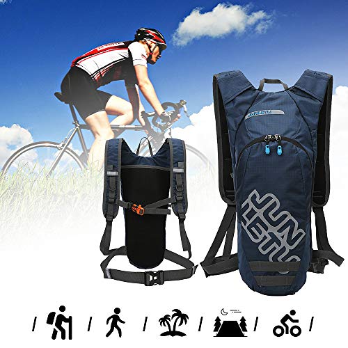 Mochila ao ar livre, Romacci Pacote de hidratação para exterior compacto mochila para 2L água bexiga
