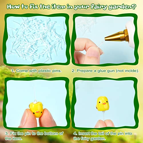 200 Pcs Miniature Fairy Garden Accessories, Including Animals, Mini Houses And Diy Dollhouse Decoration, Miniature Figurines, Micro Landscape Ornaments, Garden Diy Kit #TOP4