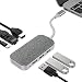 Produktbild MoKo USB C Hub Multiport 6-in-1 USB Typ C Adapter mit 3 USB 3.0 Anschluss, 4K HDMI Ausgang, Ethernet Anschluss, PD Ladeanschlüsse, für MacBook Air, MacBook Pro 13"/15"/16" 2016/2017/2018/2019  Grau