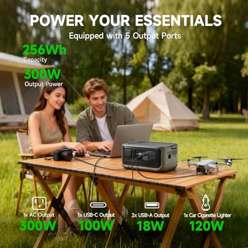 Image of ALLPOWERS VOLIX P300 300W Portable Power Station, 256Wh Solar Generator